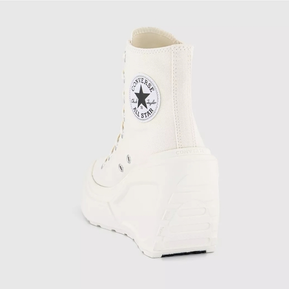 Chuck 70 De Luxe Wedges Women Size 7 White Out 102025 - Picture 3 of 8